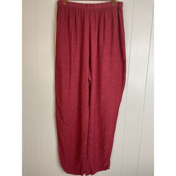 CP Shades 100% Rayon Embroidered Rasberry Color Ankle Pants Size Large - Picture 5 of 8